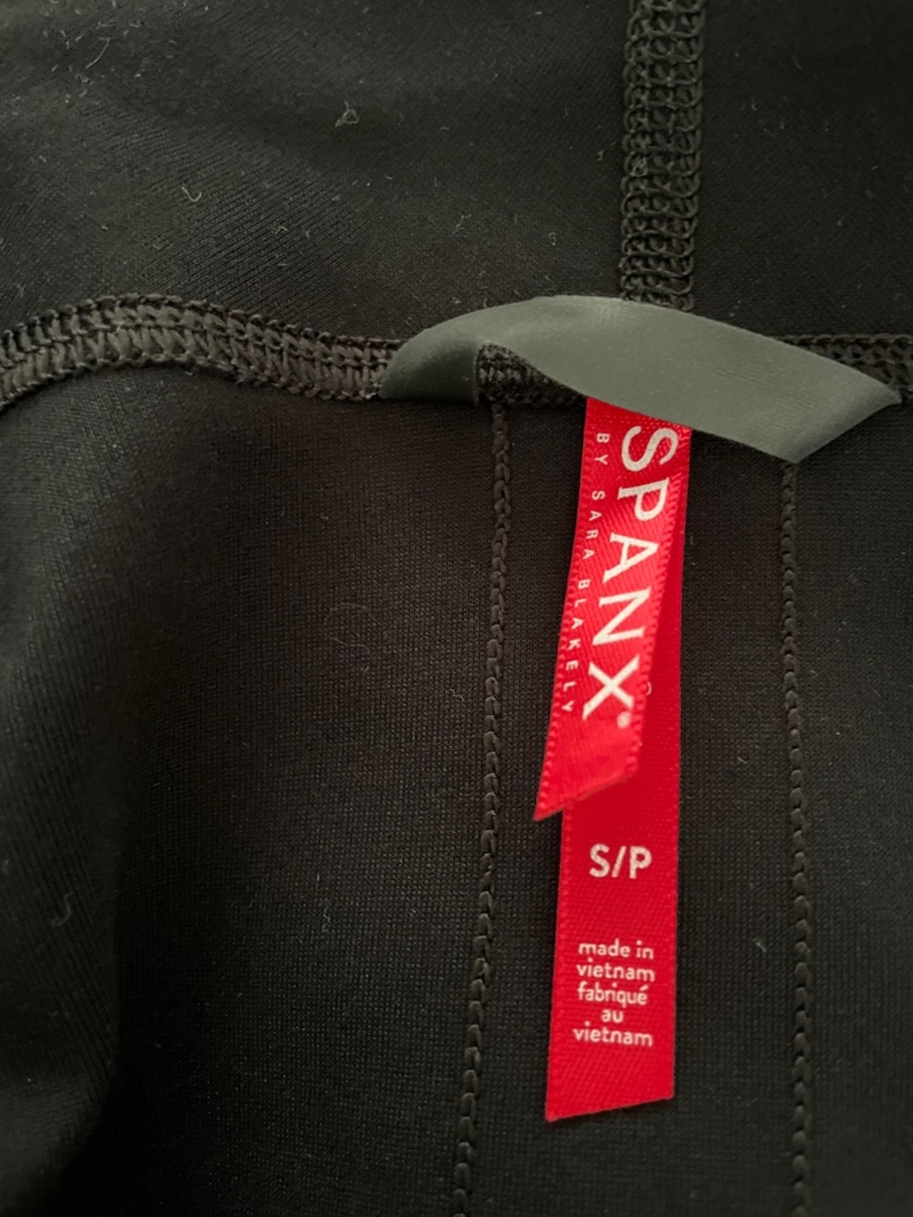 SPANX Black Faux Leather Sleeve Waterfall Draped Jacket Size Small - Picture 2 of 8